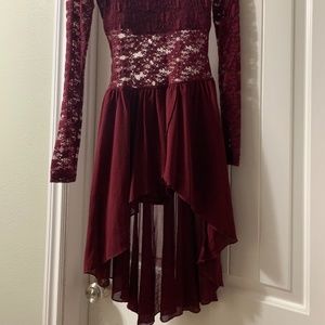 Burgundy/Maroon Lyrical Costume